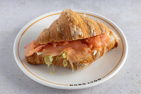Croissant Sandwich with salmon